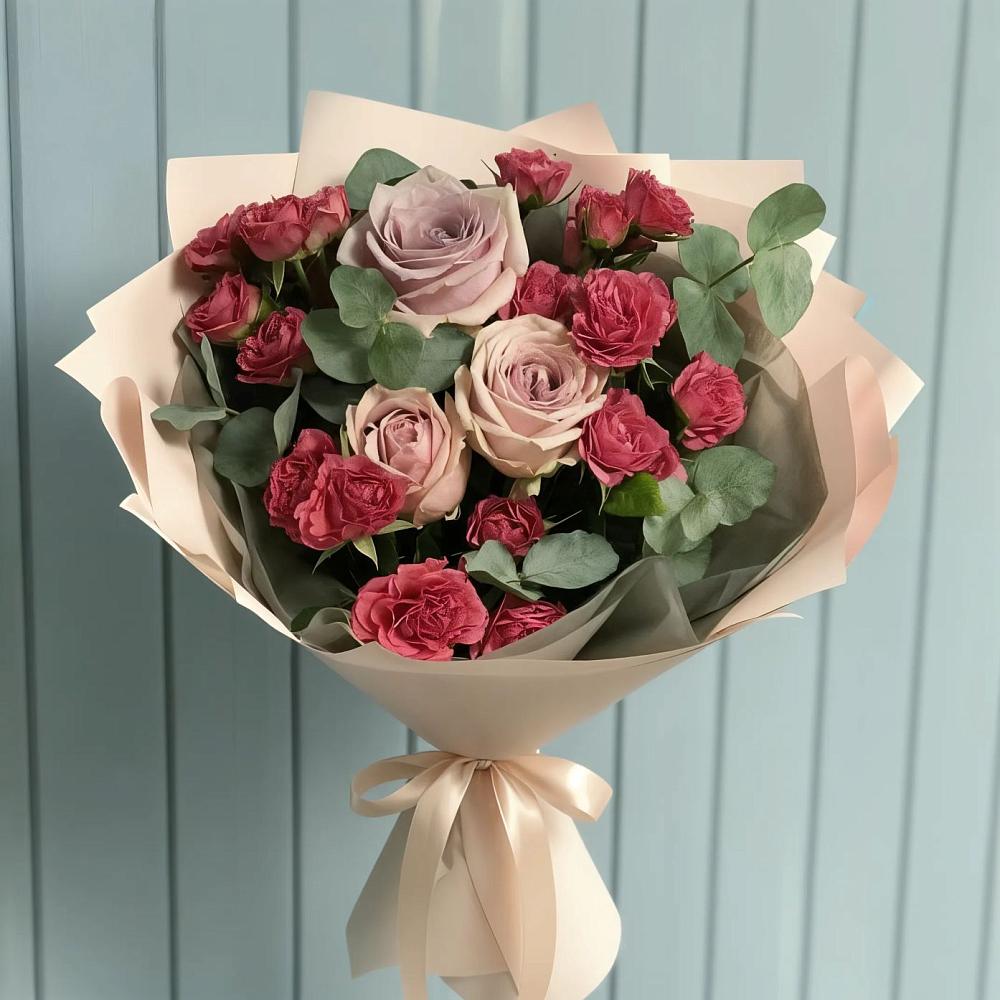 Букет цветов из: Гвоздики и Розы в Камышеватской