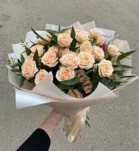 Букет Кремовые розы Латте в Камышеватской