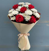 Букет цветов из:  Розы и Хризантемы в Камышеватской