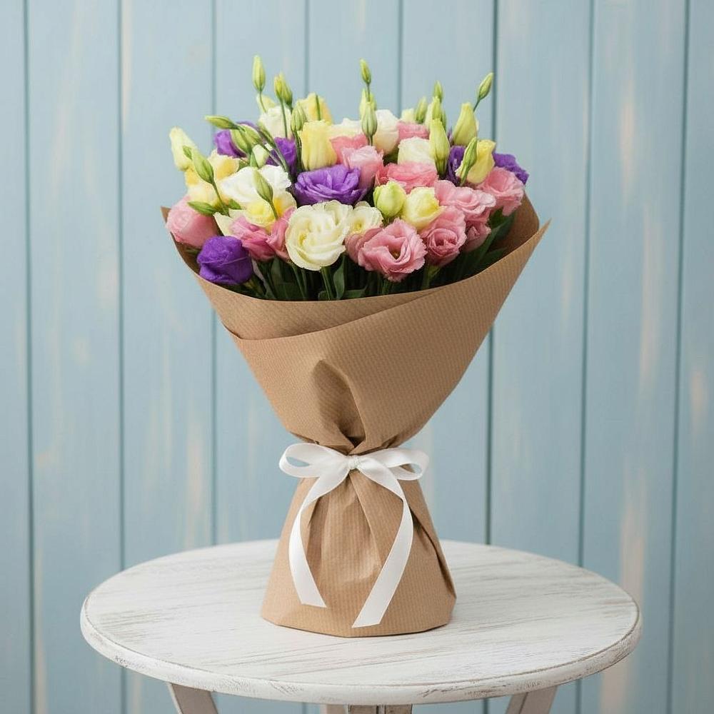 Букет цветов из: Лизиантусы в Камышеватской