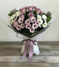Букет цветов из:  Хризантемы и Розы в Камышеватской