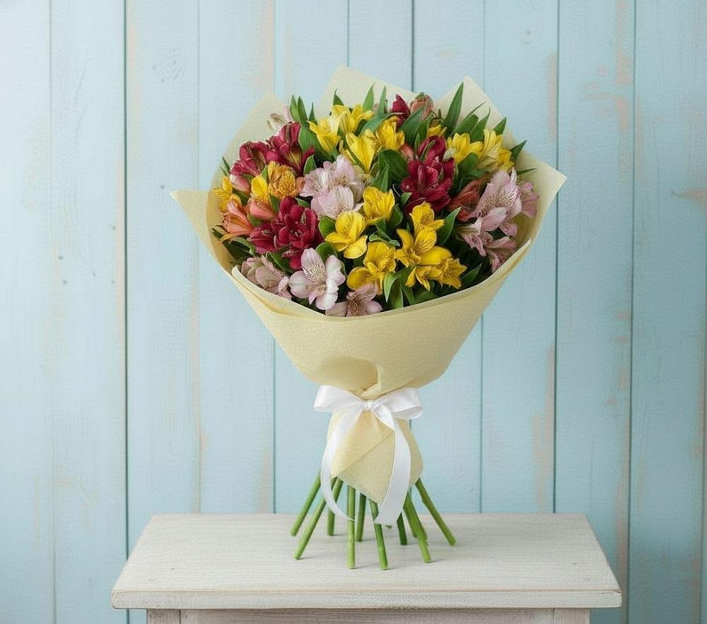 Букет цветов из: Альстромерии в Камышеватской