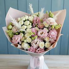 Букет цветов из:  Альстромерии и Розы #REPLACE_PRED# Камышеватской