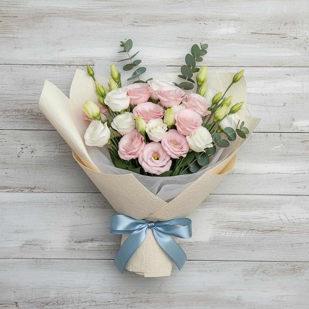 Букет цветов из: Лизиантусы в Камышеватской